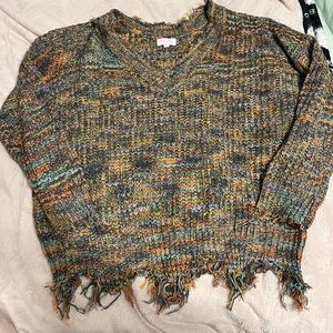 Multicolor knit sweater